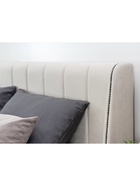 Кровать двуспальная «Меллиса», с подъёмным механизмом, спальное место 1600×2000 мм, велюр, цвет светло – бежевый 10953255