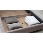 Кровать двуспальная «Меллиса», с подъёмным механизмом, спальное место 1600×2000 мм, велюр, цвет ява 10953256 - фото 3918541