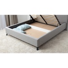 Кровать двуспальная «Миа», с подъёмным механизмом, спальное место 1600×2000 мм, рогожка, цвет серый 10953257 - фото 3918547