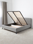 Кровать двуспальная «Миа», с подъёмным механизмом, спальное место 1600×2000 мм, рогожка, цвет серый - Фото 5