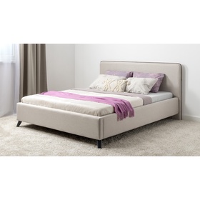 Кровать двуспальная «Миа», с подъёмным механизмом, спальное место 1600×2000 мм, рогожка, цвет бежевый 10953258