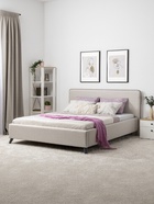 Кровать двуспальная «Миа», с подъёмным механизмом, спальное место 1600×2000 мм, рогожка, цвет бежевый  (артикул 10953258)  большой выбор товаров оптом и в розницу по низким ценам с доставкой