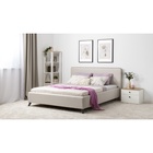 Кровать двуспальная «Миа», с подъёмным механизмом, спальное место 1600×2000 мм, рогожка, цвет бежевый 10953258 - фото 3918560