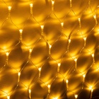 УЦЕНКА Гирлянда «Сеть-ёлка» 1×1 м, IP20, тёмная нить, 90 LED, свечение тёплое белое, 8 режимов, 220 В - Фото 3