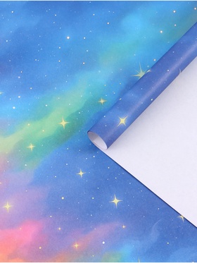 Бумага упаковочная крафтовая «Космос», 50 × 70 см