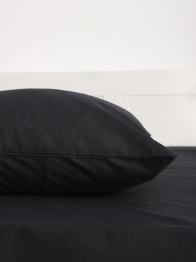 КПБ 1,5сп Экономь и Я 150*210, 70*70см 1шт поплин черный 125г/м2 10927315