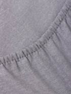 Простыня на резинке юниор "Крошка Я" 80×160+20см серо-голубой бязь 125г/м2 - фото 119717196