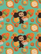 Бумага упаковочная глянцевая двусторонняя «Чебурашка», 70 ? 100 см (комплект 10 шт) - фото 64216700