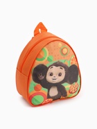 Рюкзак детский оранжевый 21×23×10 см, Чебурашка - Фото 2