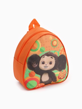 Рюкзак детский оранжевый 21×23×10 см, Чебурашка