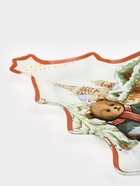 Блюдо сервировочное новогоднее Доляна «Московский мишка», 24.5×24.7×2 см, стекло, белое - Фото 4