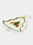 Блюдо сервировочное новогоднее Доляна «Новогодние зверята», 24.5×24.7×2 см, стекло, белое - фото 7729743