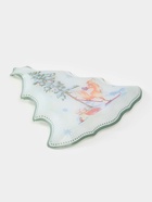 Блюдо сервировочное новогоднее Доляна «Зверьки в лесу», 24.5×24.7×2 см, стекло, белое - фото 7729748