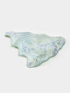 Блюдо сервировочное новогоднее Доляна «Еловые ветки», 24.5×24.7×2 см, стекло, белое, зелёное - Фото 3