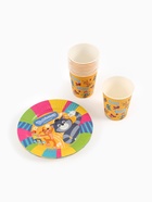 Посуда одноразовая бумажная на 10 персон «Простоквашино»: стаканы, тарелки, скатерть, Союзмультфильм - Фото 3