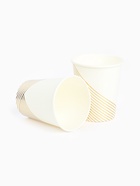 Набор посуды для праздника на 12 персон, белый с золотом (тарелки 23 см, стакан 250 мл) 10886689