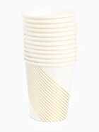 Набор посуды для праздника на 12 персон, белый с золотом (тарелки 23 см, стакан 250 мл) 10886689