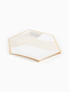 Набор посуды для праздника на 12 персон, белый с золотом (тарелки 23 см, стакан 250 мл) 10886689