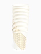 Набор посуды для праздника на 20 персон, белый с золотом (тарелки 23 см, стакан 250 мл) 10886691