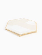 Набор посуды для праздника на 20 персон, белый с золотом (тарелки 23 см, стакан 250 мл) 10886691