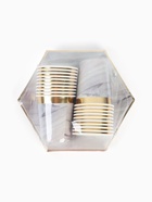 Набор посуды для праздника на 20 персон, мрамор белый (тарелки 23 см, стакан 250 мл) 10886692