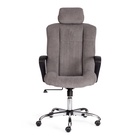 Кресло офисное для руководителя OXFORD, на колёсиках, флок, цвет серый - фото 119644547