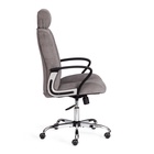 Кресло офисное для руководителя OXFORD, на колёсиках, флок, цвет серый - Фото 3