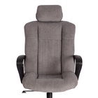 Кресло офисное для руководителя OXFORD, на колёсиках, флок, цвет серый - Фото 5