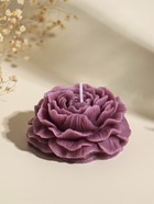 Свеча декоративная «Пион», фиолетовый, d=7.5 см, 8.2×8.2×4.4 см - Фото 1