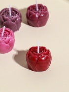 Набор свечей декоративных «Пионы», 5 шт. 3.5×3.5×2.5 см, розово-фиолетовые, 6.5×22.5×3.5 см - Фото 3