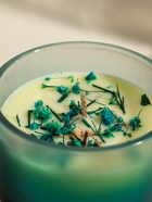 Ароматическая свеча в стакане Aroma botanical, сухоцветы зелень, роза, 7.5×7.5×5 см - Фото 3