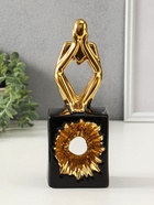 Сувенир керамика «Ожидание. Человек», чёрный с золотом, 7×9.5×26 см - фото 63129943