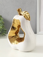 Фигура керамика «Срез груши», белый с золотом, 10×18×24.5 см - Фото 4