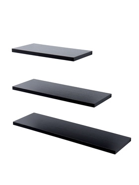 Набор полок настенных «Клик Мебель», 3 полки, цвет чёрное дерево