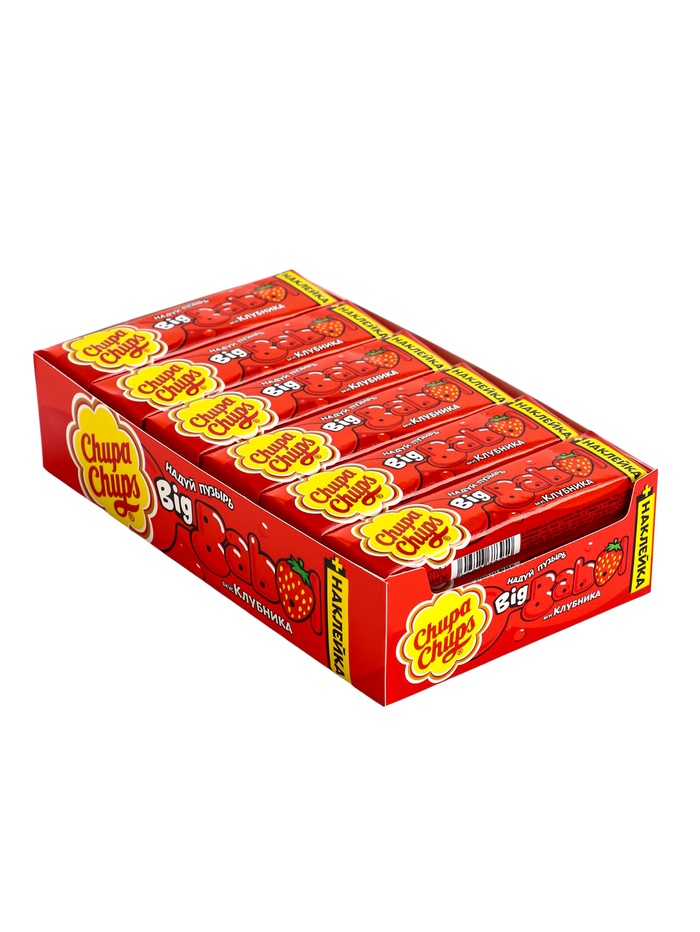 Жевательная резинка Chupa-Chups big babol, со вкусом клубники, 20 г - Фото 1