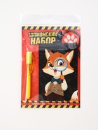 Набор: ручка с фонариком и невидимыми чернилами, блокнот А6, 16 л "Шпионский набор" 10900534