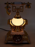 УЦЕНКА Часы-светильник "Ретро телефон", белый, с будильником, 28.5 х 18 х 18 см - фото 14993176