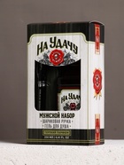 Набор "На удачу", гель для душа во флаконе виски и шариковая ручка 10891062