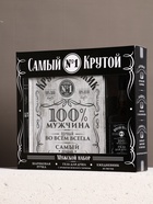 Набор "Самый крутой", гель для душа во флаконе виски, ежедневник и шариковая ручка - фото 63633405