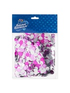 Конфетти «Круг» розовый МИКС, металлик, 1 см, 50 г 10958995