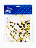 Конфетти «Круг», фольга и тишью, золотой МИКС, металлик, 1 см, 50 г 10958996