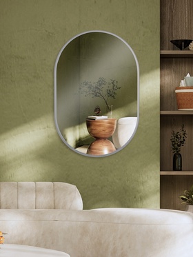 Зеркало интерьерное настенное овальное, c окантовкой, 60×40 см, матовый