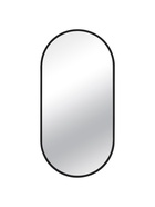 Зеркало интерьерное настенное овальное, c окантовкой, 80×40 см, цвет чёрный - фото 14993196