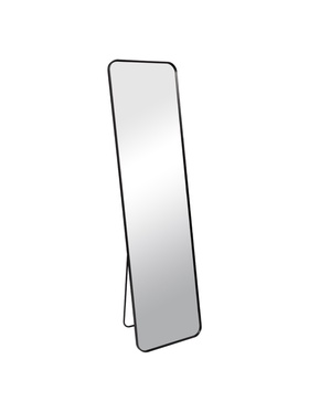 Зеркало интерьерное напольное, в корпусе из алюминия,150×40 см, цвет чёрный