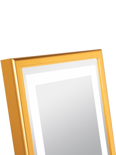 Зеркало напольное сенсорное, с LED – подсветкой в раме из алюминия, 150×40 см, цвет золотой