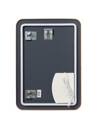 Зеркало настенное сенсорное, с LED – подсветкой, в прямоугольной раме из алюминия, 70×50 см, цвет медный - Фото 10