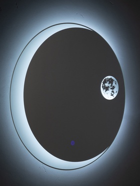 Зеркало настенное сенсорное «Луна», с LED – подсветкой, с гравировкой, d=60 см