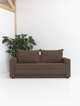 Диван прямой «Верона», механизм аккордеон, обивка велюр, цвет коричневый