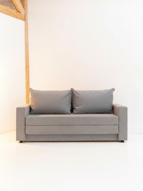 Диван прямой «Верона», механизм аккордеон, обивка велюр, цвет серый