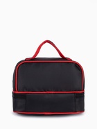 УЦЕНКА Косметичка 2х-секционная Одноцвет, 23*14*16см, 2 отдела на молниях, чёрный - Фото 2